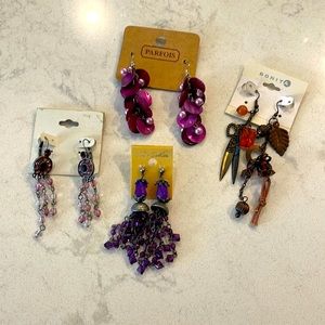 Accessorize Women’s Boho Vintage Dangle Earrings - 4 Pairs